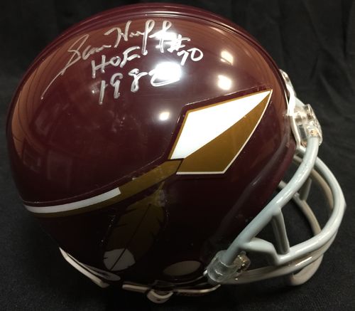 Washington Redskins Sam Huff Autographed Mini Helmet