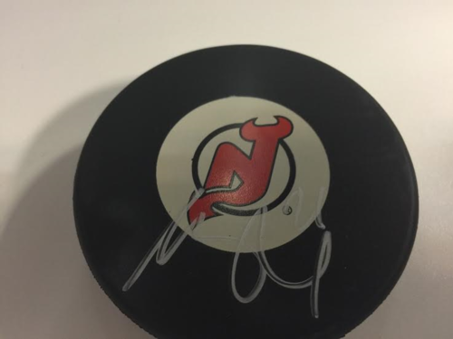 Mattias Tedenby Autographed Devils Puck