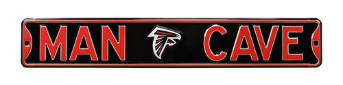 Atlanta Falcons Black 6" x 36" Man Cave Steel Street Sign