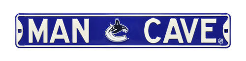 Vancouver Canucks 6" x 36" Man Cave Steel Street Sign
