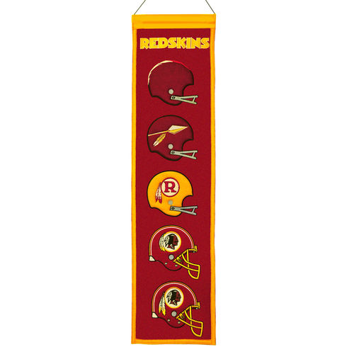 Washington Redskins Wool 8" x 32" Heritage Banner