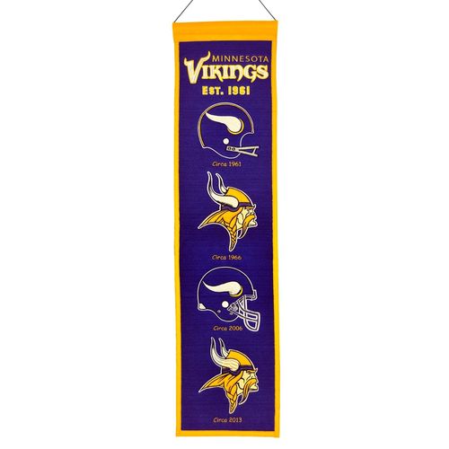 Minnesota Vikings Wool 8" x 32" Heritage Banner