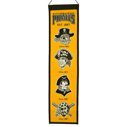 Pittsburgh Pirates Wool 8" x 32" Heritage Banner