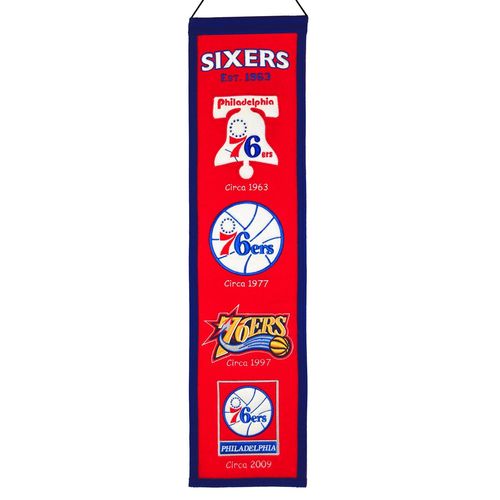 Philadelphia 76ers Wool 8" x 32" Heritage Banner