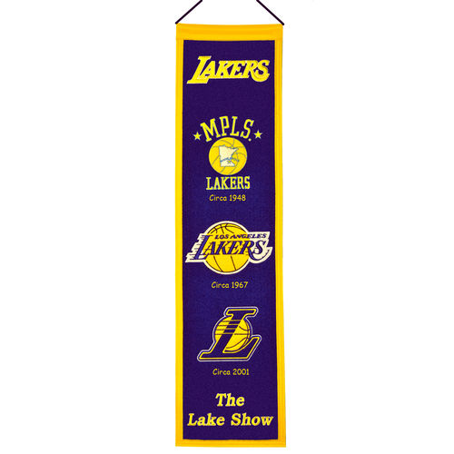 Los Angeles Lakers Wool 8" x 32" Heritage Banner