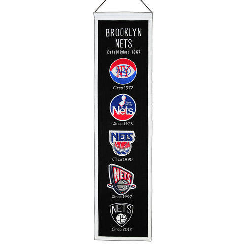 Brooklyn Nets Wool 8" x 32" Heritage Banner