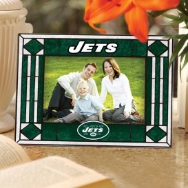 New York Jets Art Glass Picture Frame