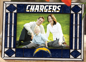 San Diego Chargers Art Glass Picture Frame