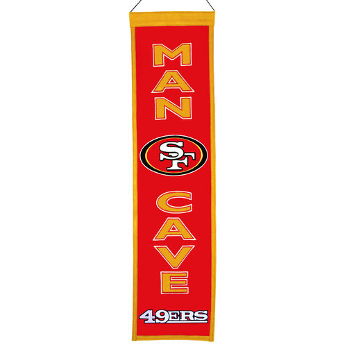 San Franciso 49ers Wool 8" x 32" Man Cave Banner