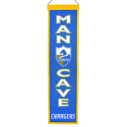 San Diego Chargers Wool 8" x 32" Man Cave Banner