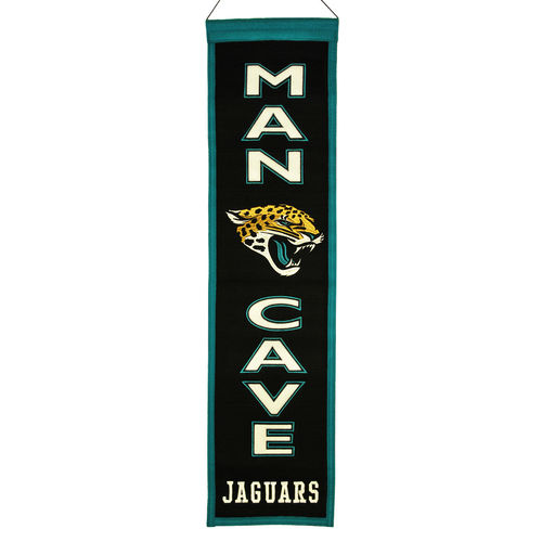 Jacksonville Jaguars Wool 8" x 32" Man Cave Banner