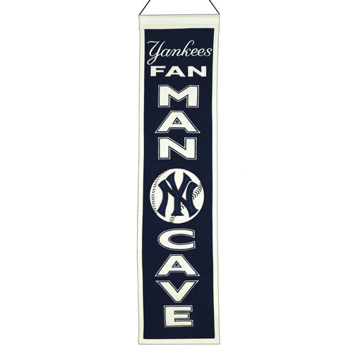 New York Yankees Wool 8" x 32" Man Cave Banner