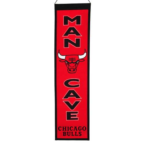 Chicago Bulls Wool 8" x 32" Man Cave Banner