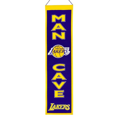 Los Angeles Lakers Wool 8" x 32" Man Cave Banner