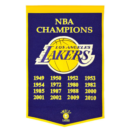 Los Angeles Lakers Wool 24" x 36" Dynasty Banner