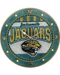 Jacksonville Jaguars Art Glass Clock