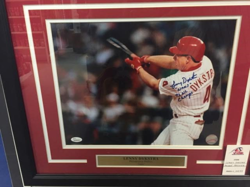 Lenny Dykstra Autographed Phillies 16x20