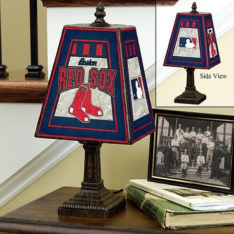 Boston Red Sox Art Glass Lamp The, Boston Red Sox Table Lamp