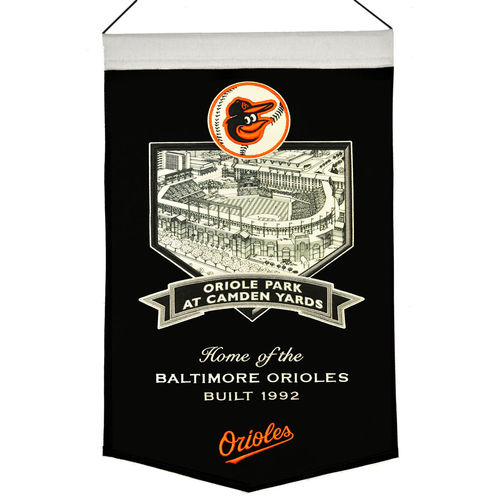 Baltimore Orioles Camden Yards Wool 15" x 20" Commemorative Banner