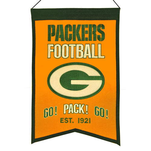 Green Bay Packers Wool 14" x 22" Nations Banner