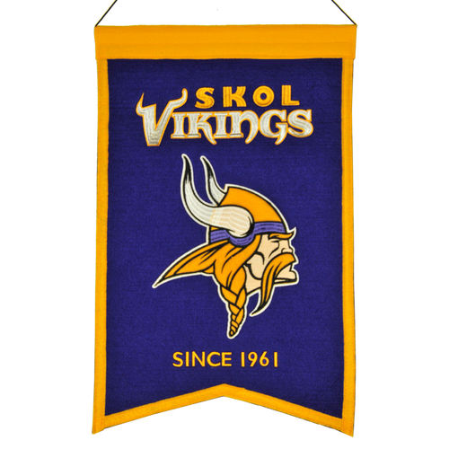 Minnesota Vikings Wool 14" x 22" Nations Banner