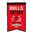 Chicago Bulls Wool 14" x 22" Nations Banner