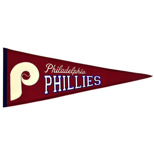 Philadelphia Phillies Wool 13" x 32" Cooperstown Throwback Pennant