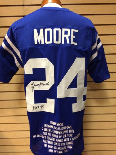 Lenny Moore Autographed Baltimore Colts Jersey #24