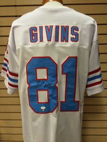 Ernest Givins Autographed Houston Oilers Jersey #81