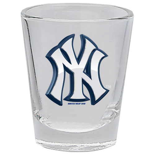 New York Yankees 2 oz Collector Shot Glass Clear