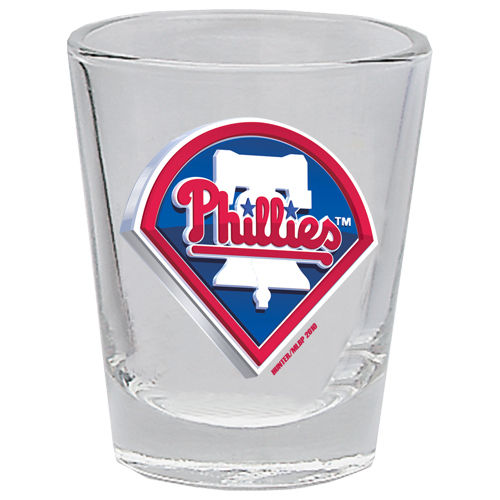 Philadelphia Phillies 2 oz Collector Shot Glass Clear