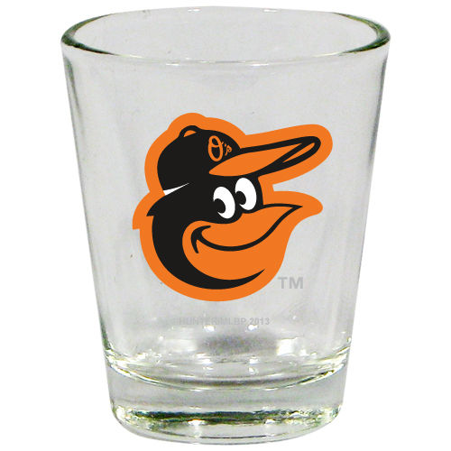 Baltimore Orioles 2 oz Collector Shot Glass Clear