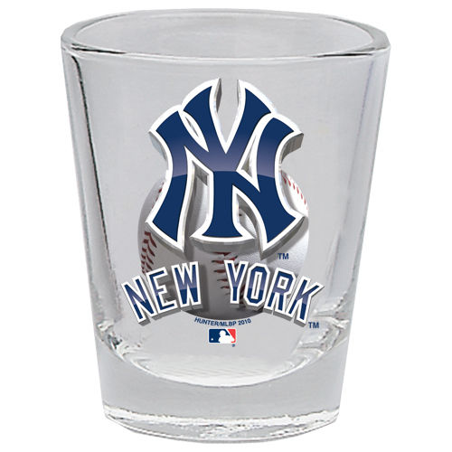 New York Yankees 2 oz Collector 3D Shot Glass Clear