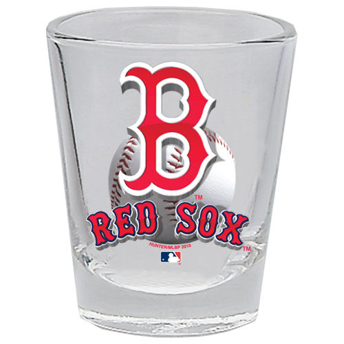 Boston Red Sox 2 oz Collector 3D Shot Glass Clear