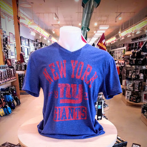 New York Giants V Neck T-Shirt