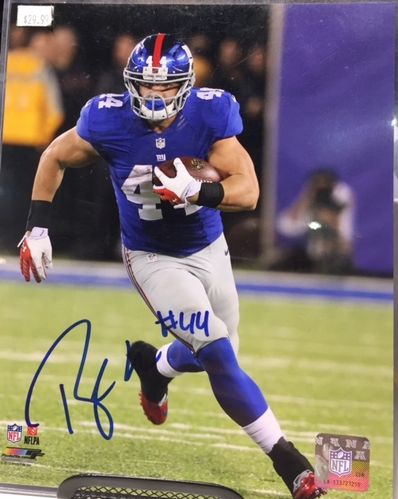 New York Giants Peyton Hillis Autograph 8x10 Photo