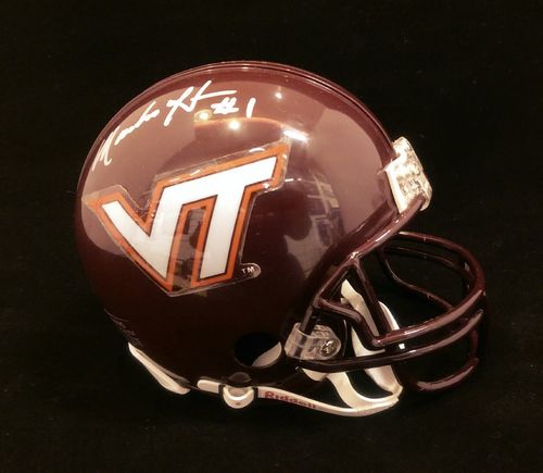 Virginia Tech Macho Harris Autographed Mini Helmet