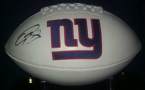 Odell Beckham Autographed New York Giants Football
