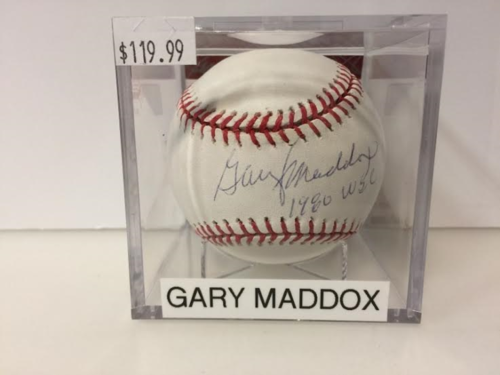 Gary Maddox Autograph OML Baseball