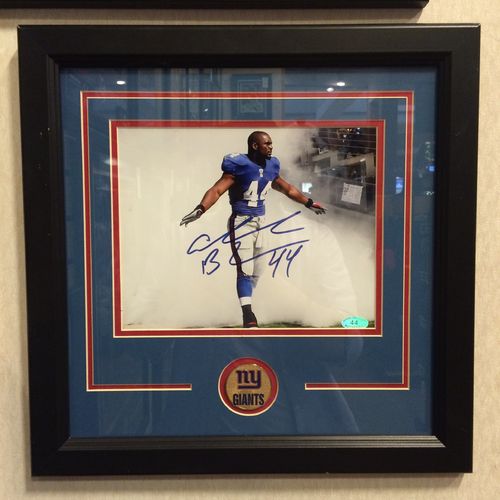New York Giants Ahmad Bradshaw Autograph 8x10 Framed