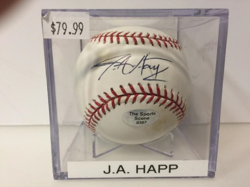 Philadelphia Phillies J.A. Happ Autograph OML Baseball