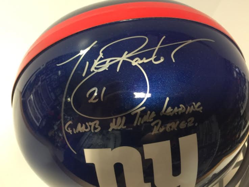 New York Giants Tiki Barber Autograph Full Size Helmet