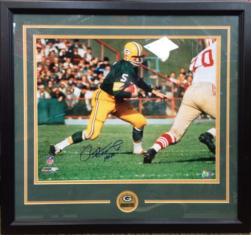 Paul Hornung Autographed Framed Picture