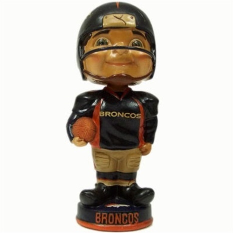 Denver Broncos Retro Bobble Head Figurine