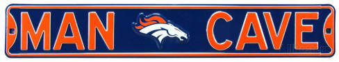 Denver Broncos 6" x 36" Man Cave Steel Street Sign