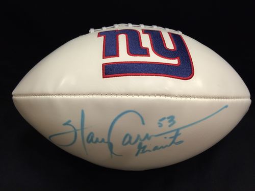 Harry Carson Autographed New York Giants Football