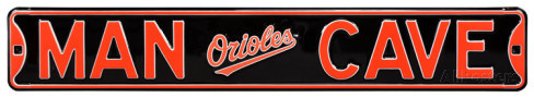 Baltimore Orioles 6" x 36" Man Cave Steel Street Sign
