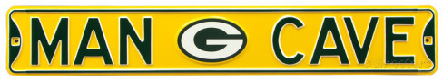 Green Bay Packers 6" x 36" Man Cave Steel Street Sign