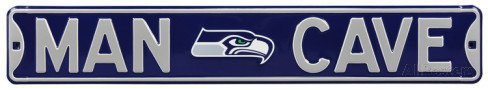 Seattle Seahawks 6" x 36" Man Cave Steel Street Sign