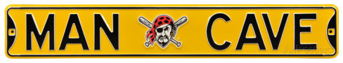 Pittsburgh Pirates 6" x 36" Man Cave Steel Street Sign